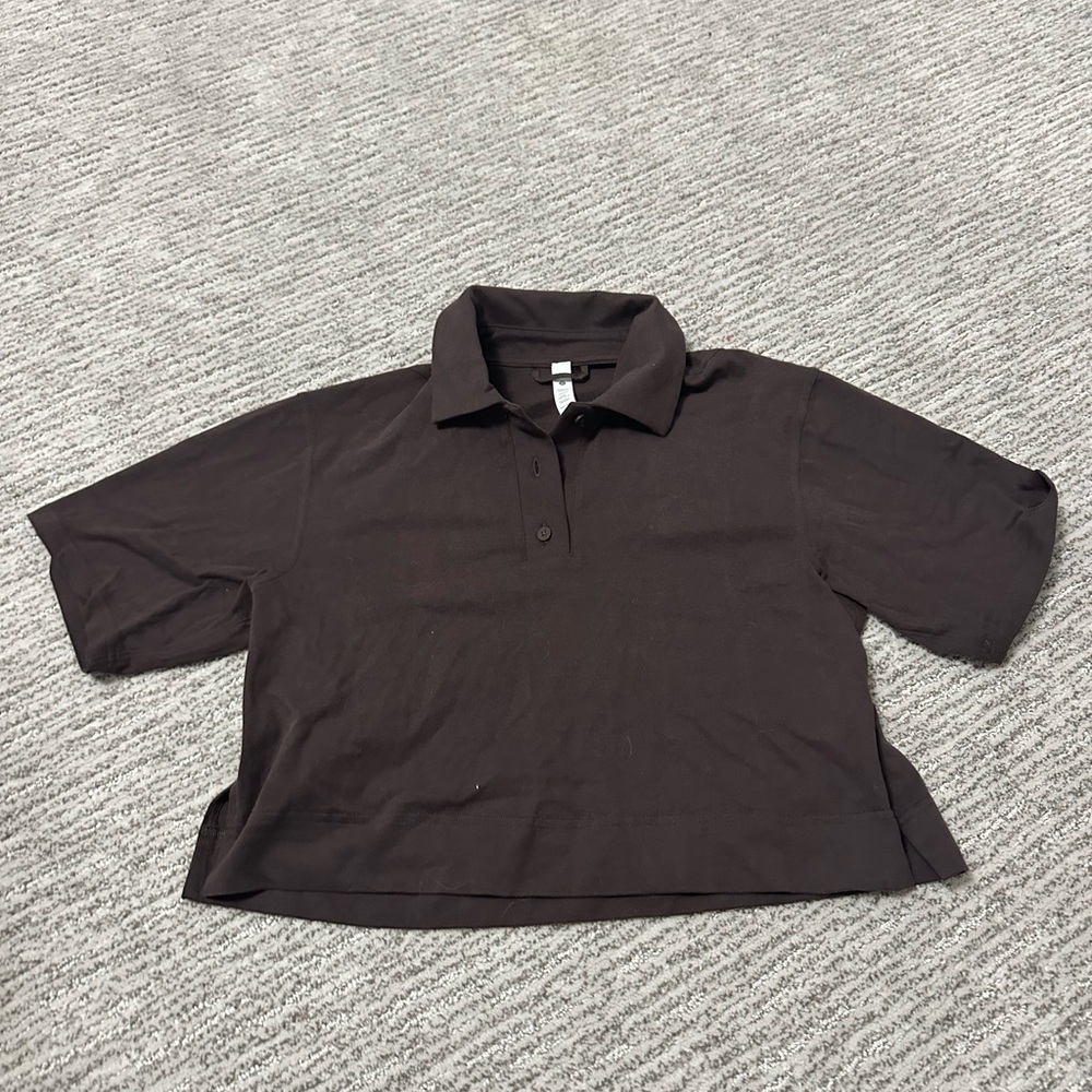 lululemon athletica Dark Brown Button Down Shirt